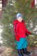 Seth liked the Christmas tree growing in the backyard of the rented cabin.