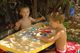 Thank you for the paints, Auntie Anna!
Seth looked like a little indian with warpaint when he was done!