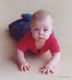 Jerome is almost crawling here. He was on the newly painted floor of our neighbor's garage, I thought it made a great background.